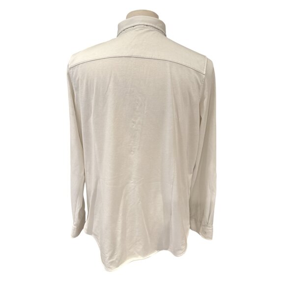 L.L.Bean White Long-Sleeve Button-Up Shirt XL Regular Shrink-Free 100% Cotton Me - Picture 3 of 8